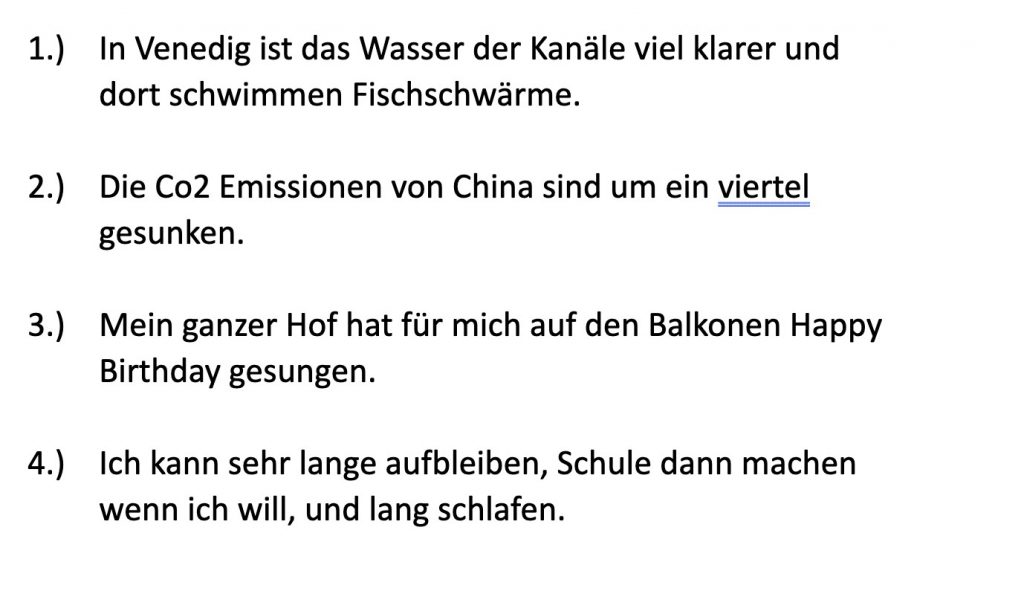 Schülergedanken zur Corona Krise | Reithmanngymnasium