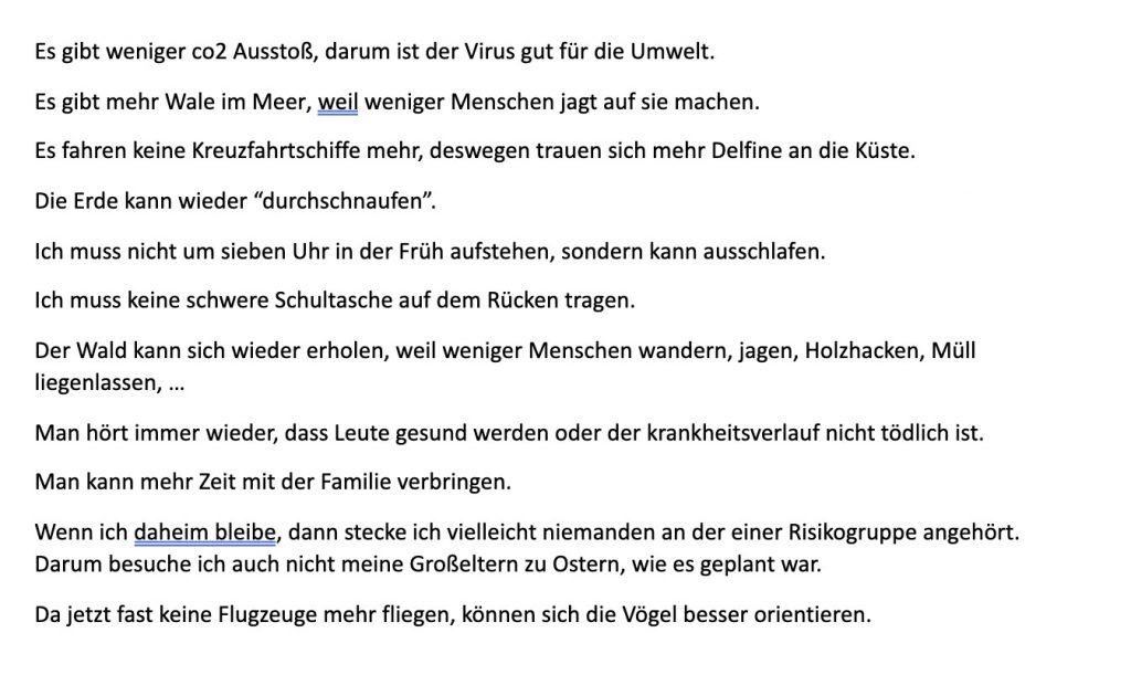 Schülergedanken zur Corona Krise | Reithmanngymnasium