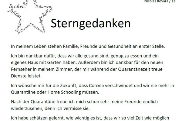 Stern(gedanken)– BE | Reithmanngymnasium