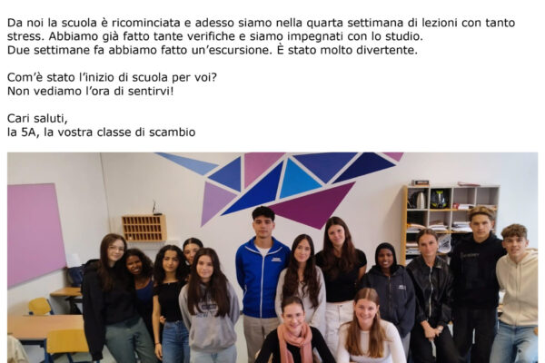 Austausch 6A mit italienischer Partnerklasse | Reithmanngymnasium